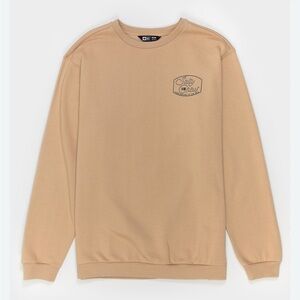 Salty Crew Men’s Tan Roped Pill Over Crewneck Size Medium New